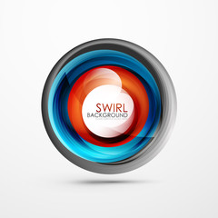 Abstract swirl banner, circle vector abstract background with copy space