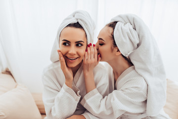 Young women in spa salon