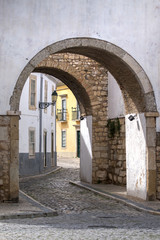 Fototapeta na wymiar Historical arch in Faro city