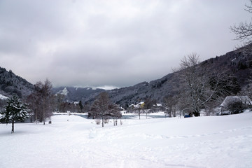 Parc des Léchades sous la neige