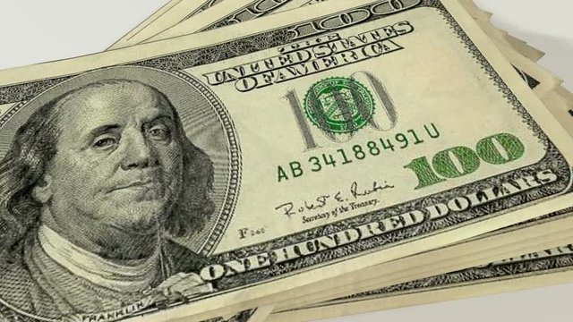 Dollar bills, money background.