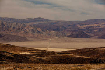 View along Badwater Road in Death Valley National Park, California, USA