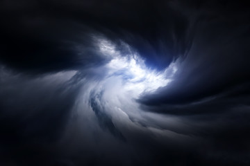Blurred Whirlwind in the Clouds