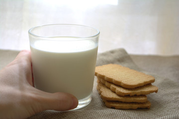 cookies and milk on the table
