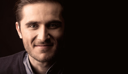 Obraz premium young man close up portrait
