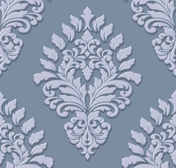 Vector damask seamless pattern element. Classical luxury old fashioned damask ornament, royal victorian seamless texture for wallpapers, textile, wrapping. Exquisite floral baroque template.