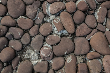 Sea pebble sea stones background natural polished