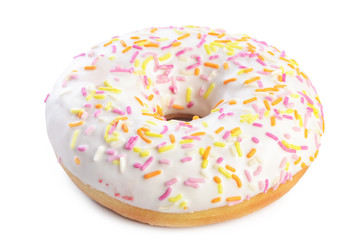Fresh donut with sugar glaze