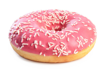 Fresh donut with sugar glaze
