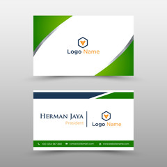 Fototapeta premium Green Vector Business Card Template