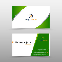Fototapeta premium Green Vector Business Card Template