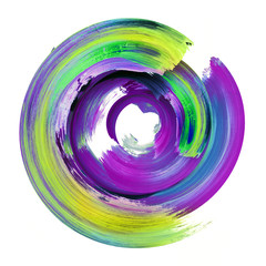 3d render, abstract twisted brush stroke, paint splash, splatter, colorful spiral, artistic smear,...