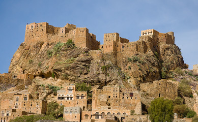 Fototapeta na wymiar Haraz Mountains Plateau Village, Yemen