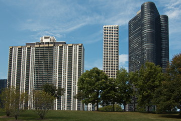 Architecture of Chicago in Illinois in the USA
