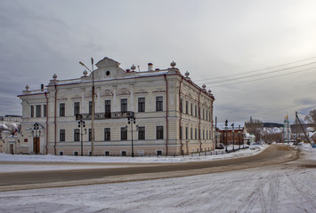 Naklejka premium The house of merchants Kornilov on the street of the World. Tobolsk. Russia