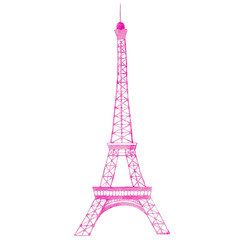 Fototapeta na wymiar Watercolor Eiffel Tower