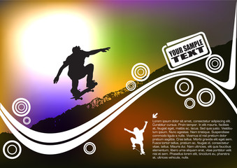 Skateboard Abstract Background 
