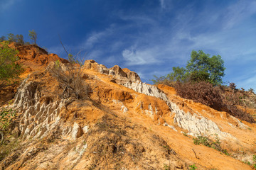 Wunderschöne Sanddüne und Sandformation in unterschidlichen Farben.
