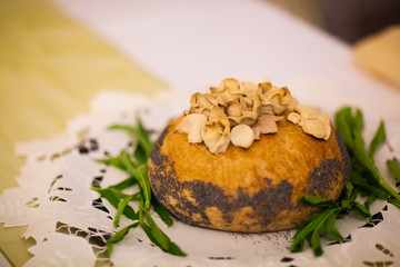 Traditional polish wedding bread detail