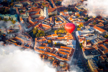 Aerial view of Vilnius, Lithuania - obrazy, fototapety, plakaty