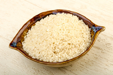 Raw rice heap
