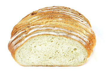Close up on texture of sliced bread 