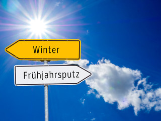 Winter/Frühjahrsputz Schild