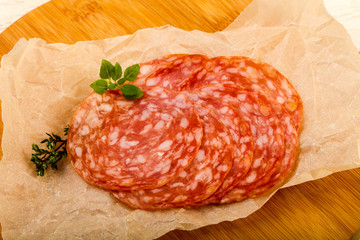 Sliced salami