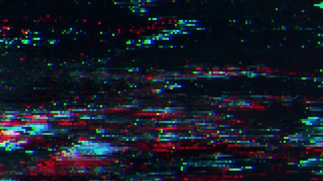 Unique Design. Abstract Digital Animation. Pixel Noise Glitch Error Video Damage