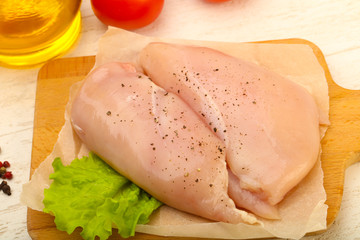 Raw chicken breast