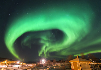 The polar lights in Norway. Tromso.