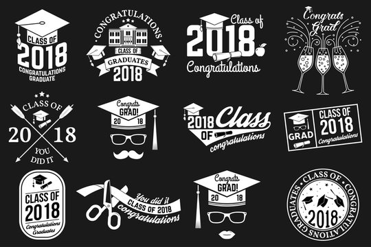 Vector Class Of 2018 Badge.