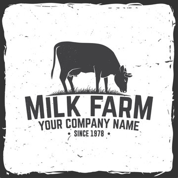 Milk Farm Badge or Label.