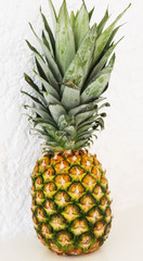 fresh pineapple on white background - exotic fruit