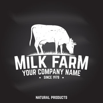 Milk Farm Badge or Label.