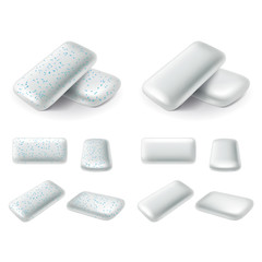 Water splashes 3d photo realistic vector set