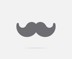 Moustach Mustache of Chef Cook Raster Element or Icon, Illustration Ready for Print or Plotter Cut or Using as Logotype with High Quality