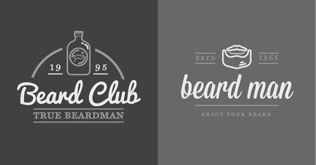 Set of Raster Barber Shop Elements and Shave Shop Icons Illustration can be used as Logo or Icon in premium quality