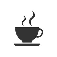 Coffee cup icon. Vector illustration. Business concept coffee mug pictogram.