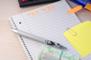 Tax day and money