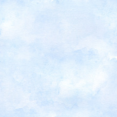 seamless sky blue watercolor background. hand drawn illustration.