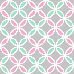 Cute seamless vector pattern with colorful petals