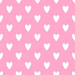 Cute seamless vector pattern with hearts