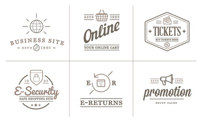 Set of Raster E-Commerce Icons Shopping and Online can be used as Logo or Icon in premium quality