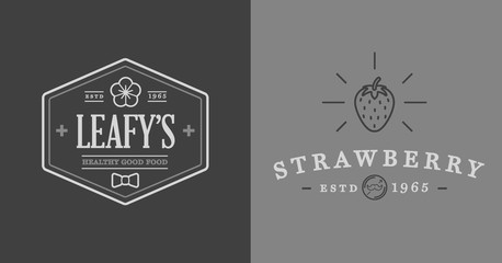 Set of Raster Garden and Farm Elements and Fruits or Vegetables Icons Illustration can be used as Logo or Icon in premium quality