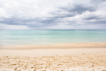 Obraz premium Amazing beach and thundercloud. Thailand, Phuket beach.