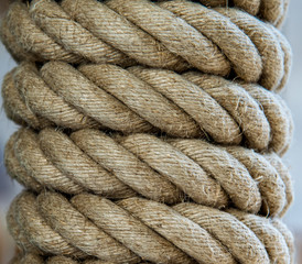 closeup of wrapped, twisted rope, texture, background, tight, strong,