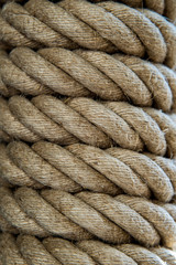 closeup of wrapped, twisted rope, texture, background, tight, strong,