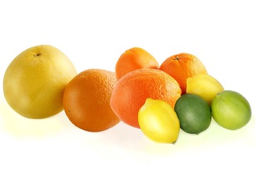 multicolor tropical citrus fruits