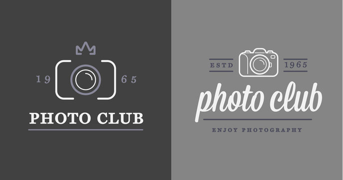 Set of Raster Photo Camera Photography Elements and Video Camera Icons Illustration can be used as Logo or Icon in premium quality
